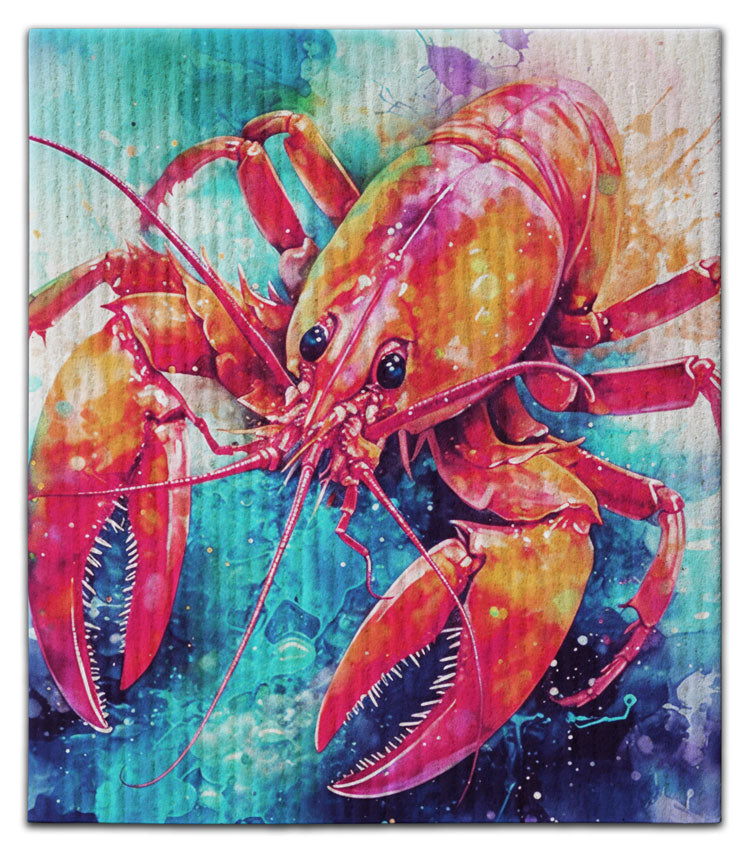 Lobster Large Red Dishcloth
