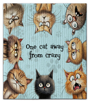 One Cat Away Dishcloth