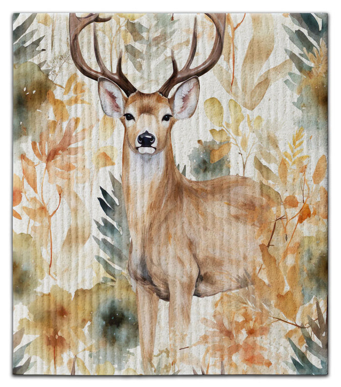 Deer Amongst Foliage Dishcloth