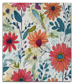 Boho Floral Dishcloth
