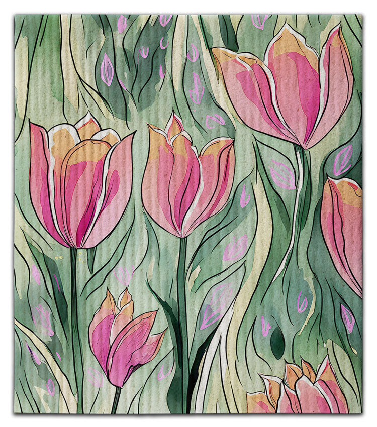 Tulips (6) Dishcloth