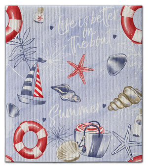 Life Is Better on The Boat Dishcloth