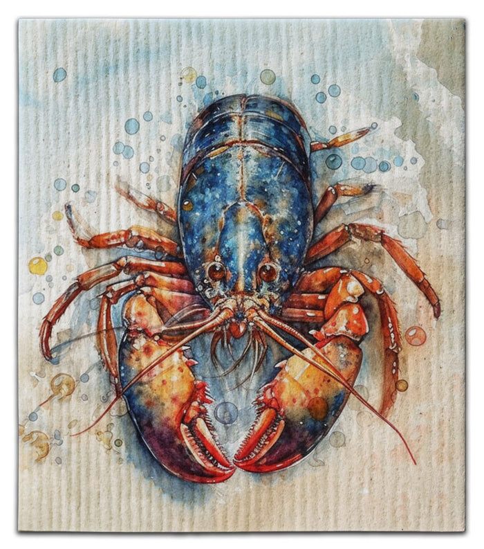 Lobster on Beach Dishcloth