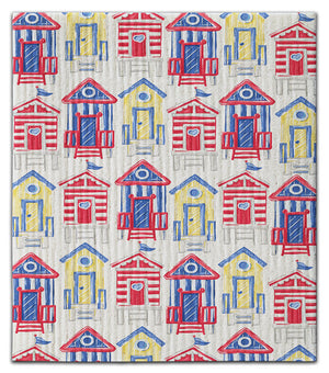 Red, Yellow & Blue House Dishcloth