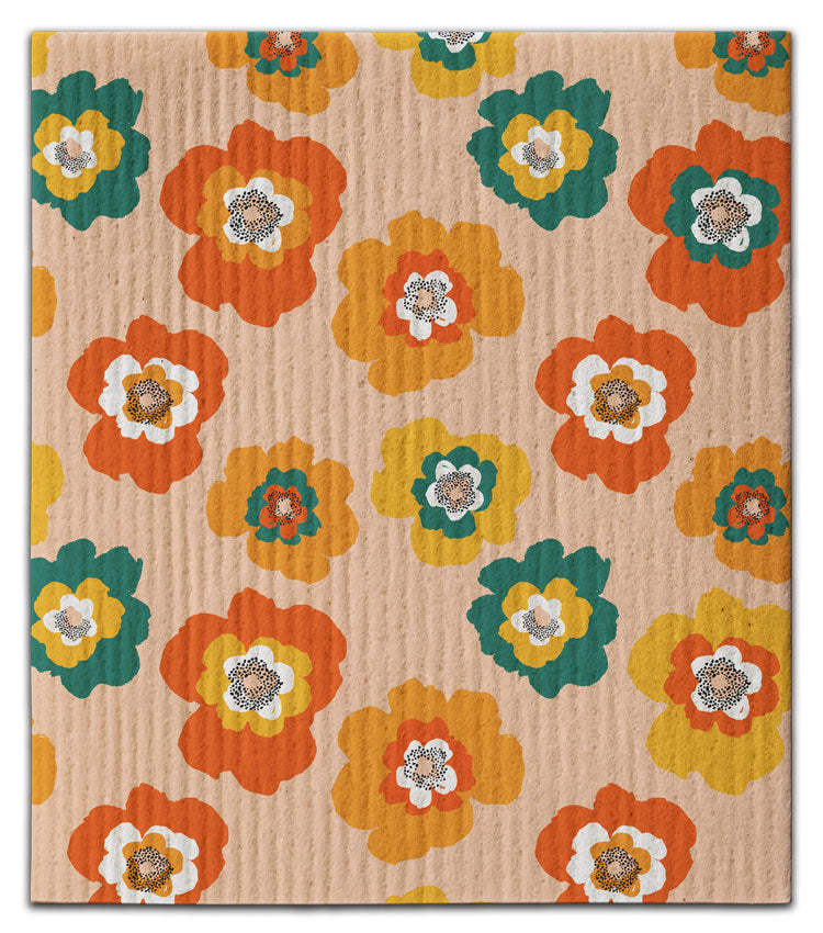 Poppy Green/Orange Dishcloth