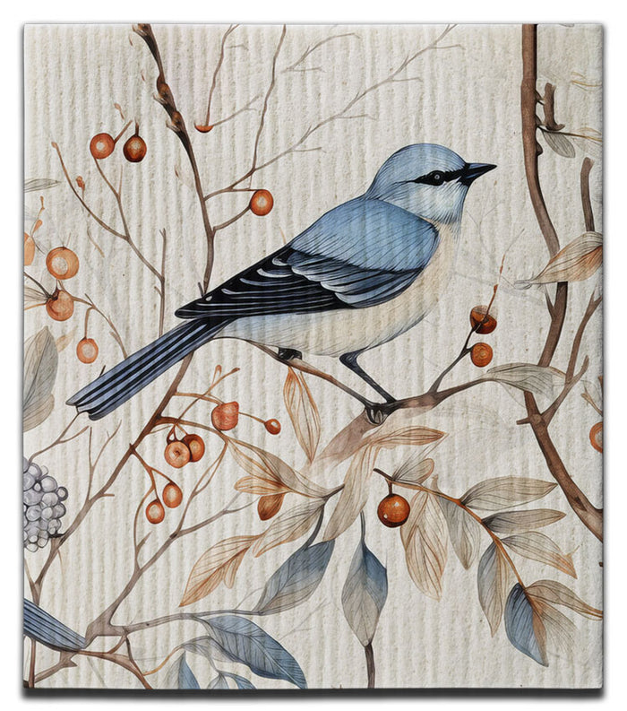 Blue Bird (1) Dishcloth