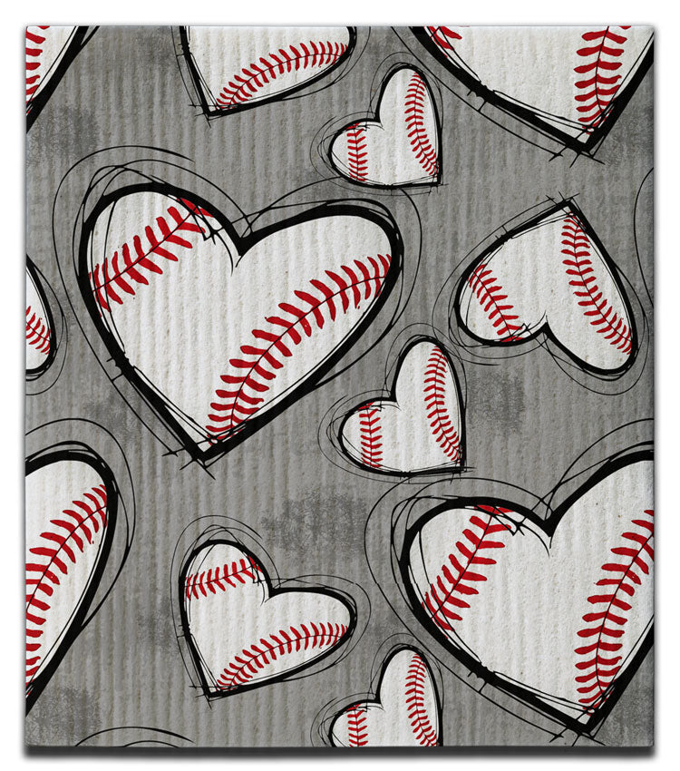 Baseball Heart Dishcloth
