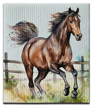 Brown Horse Dishcloth