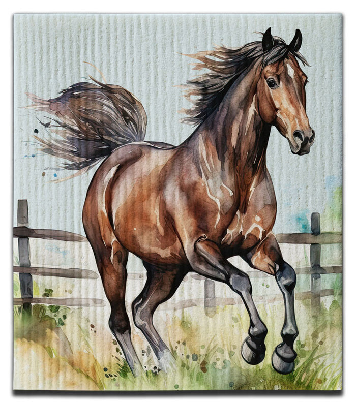Brown Horse Dishcloth