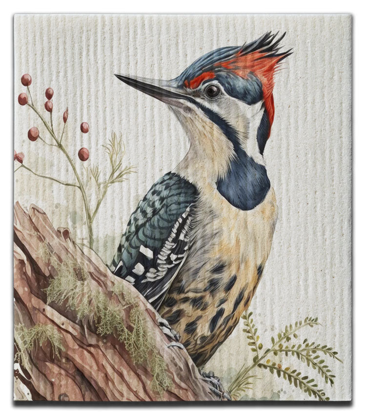 Woodpecker Dishcloth