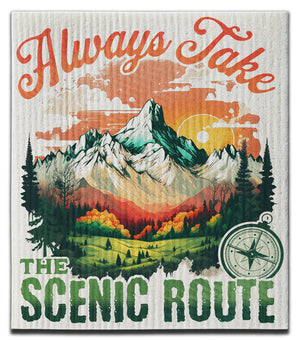 Always Take The Scenic Route Dishcloth
