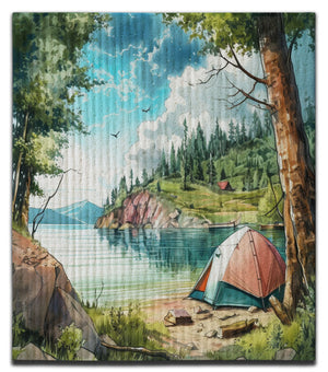 Tent on Lake Dishcloth