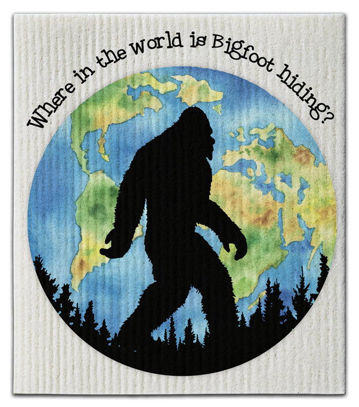 Where in the World Is Bigfoot Dishcloth