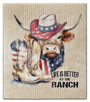 Life is Better at Ranch Dishcloth