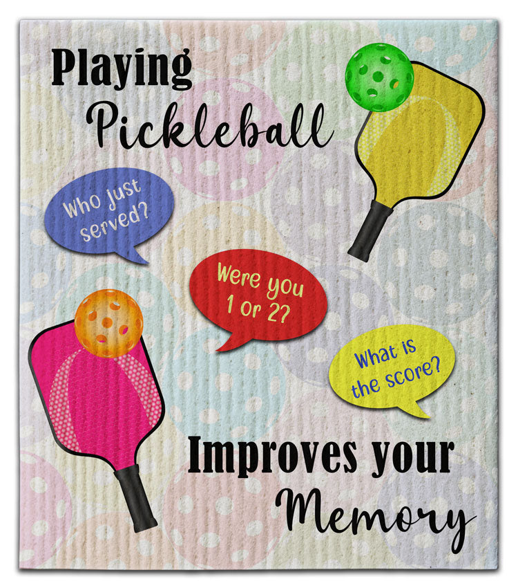 Pickleball Improves Memory Dishcloth