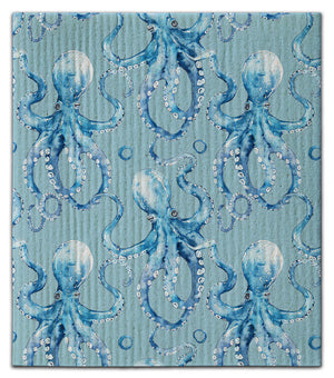 Blue Octopuses Dishcloth