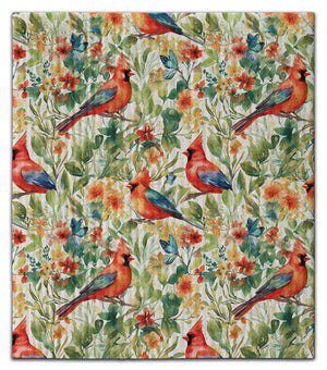 Colorful Cardinals Dishcloth