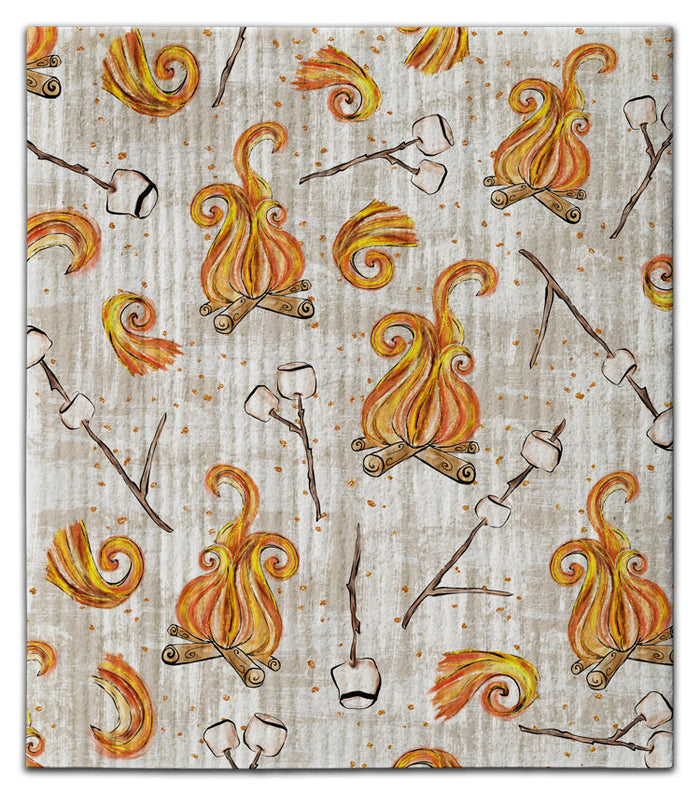 Campfire & Marshmellows Dishcloth