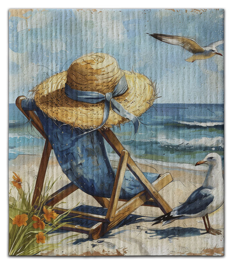 Beach Chair & Hat Dishcloth