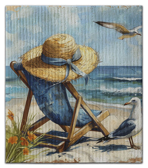 Beach Chair & Hat Dishcloth