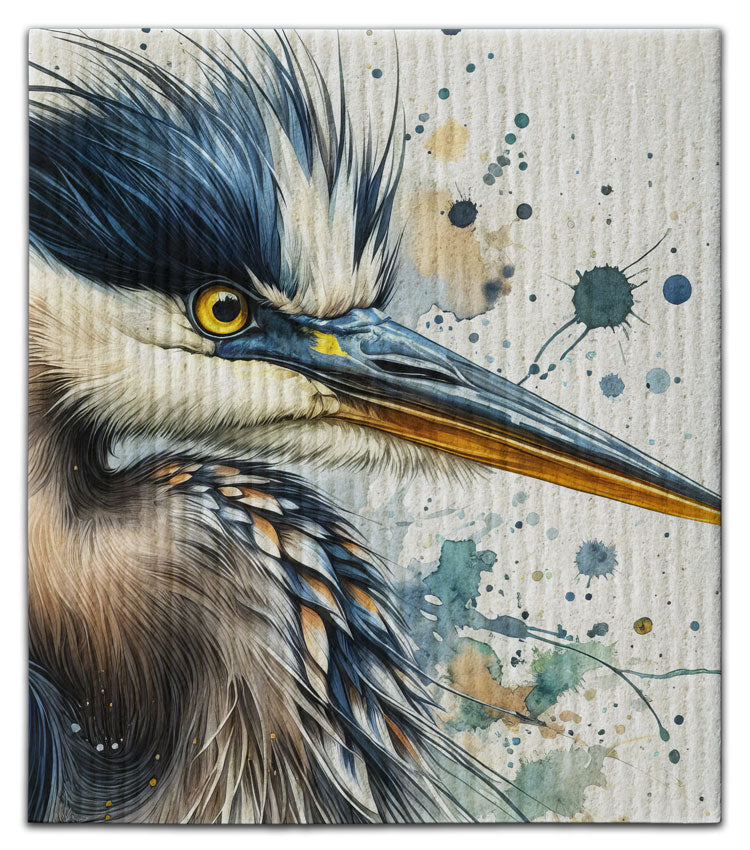 Handsome Heron Dishcloth