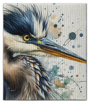 Handsome Heron Dishcloth