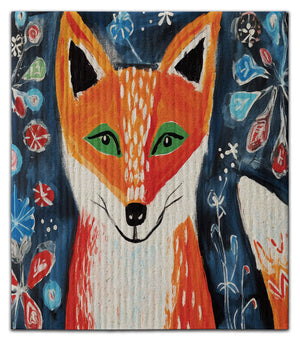 Funny Fox Dishcloth