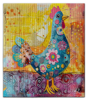 Funky Chicken Dishcloth