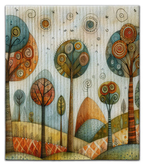 Moon Trees Dishcloth