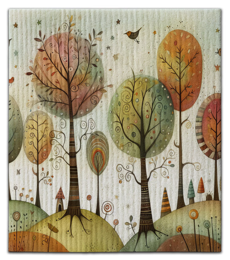 Fairytale Trees Dishcloth