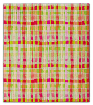 Green/Pink Check Dishcloth