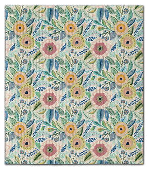 Folk Art Floral Dishcloth