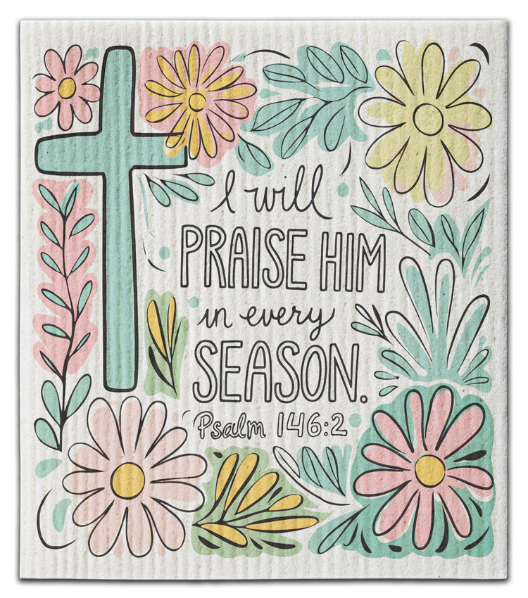 I Will Praise Him Dishcloth