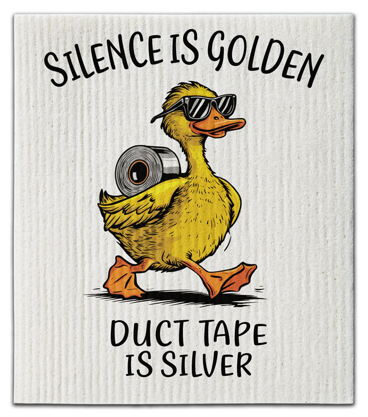 Silence Is Golden Dishcloth