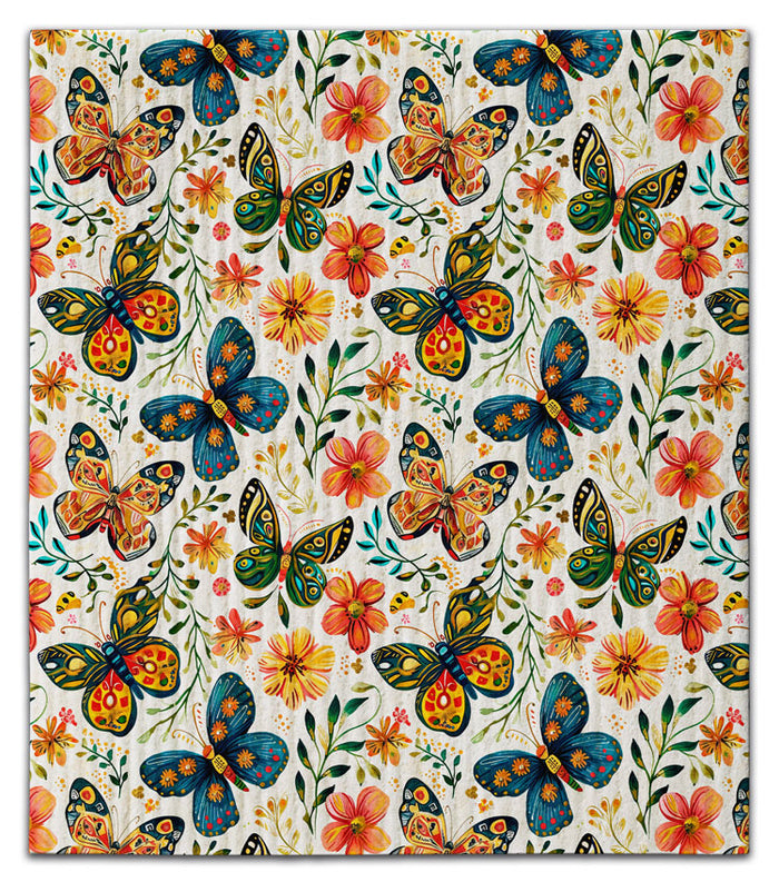 Multi Butterflies Dishcloth