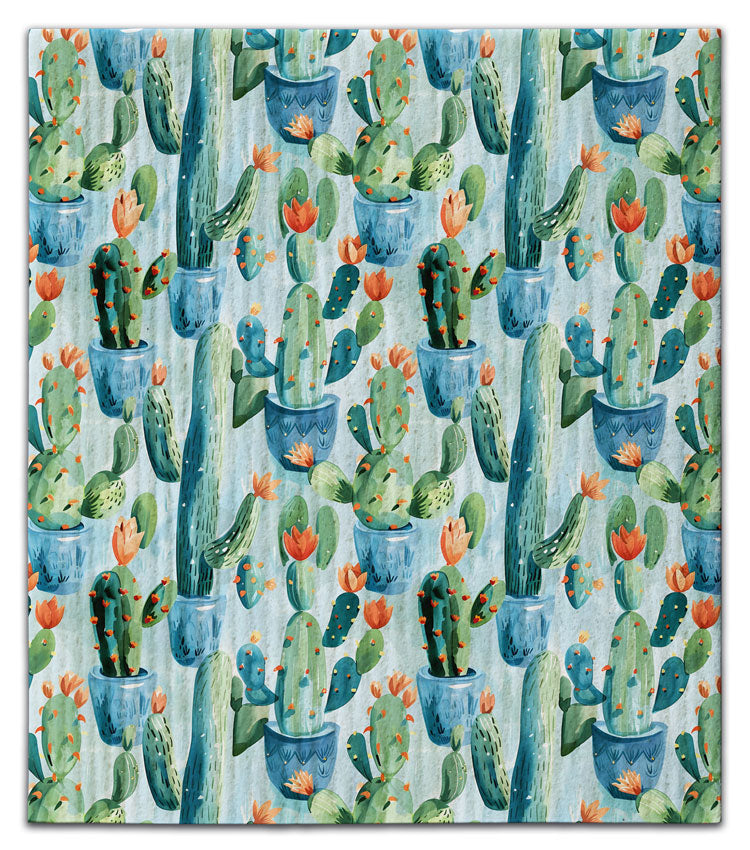 Blue Cactus Dishcloth