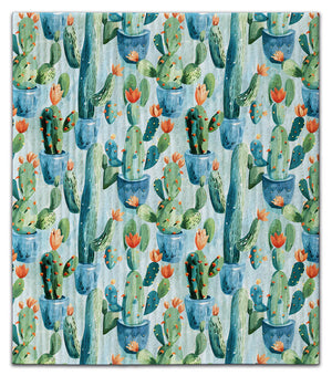Blue Cactus Dishcloth
