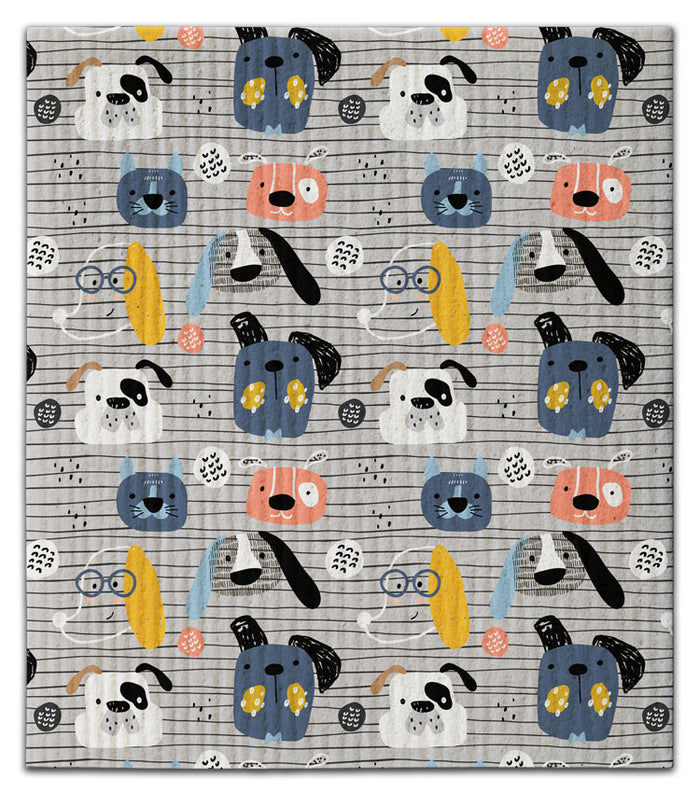 Dogs Multi Color Dishcloth