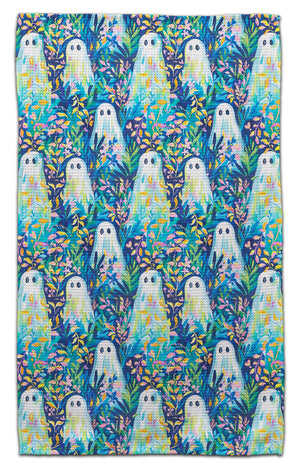 Ghosts w/Colorful Back Waffle Weave Towels