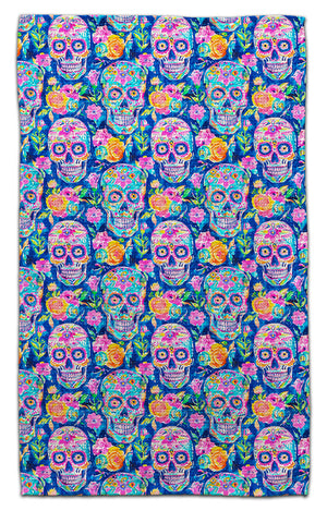 Sugar Skulls Waffle Weave Towels