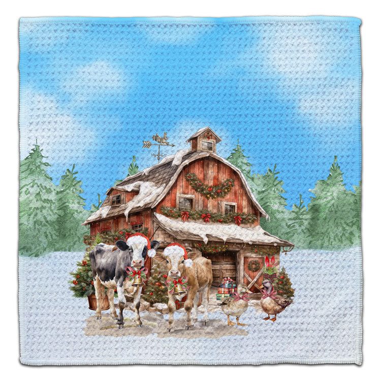 Barn Waffle Weave Washcloth