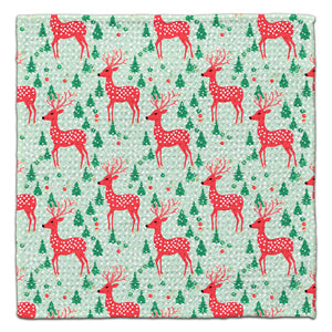 Red Reindeer Eco-Friendly Washcloth