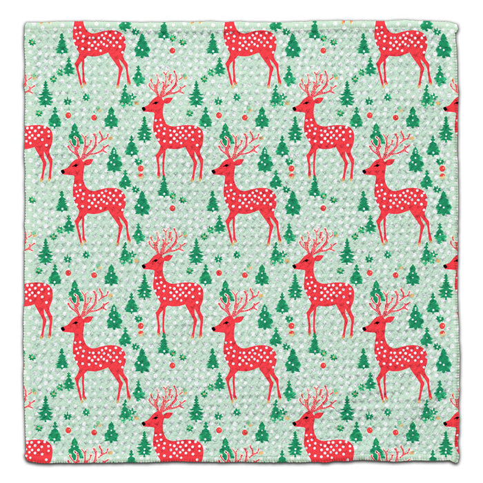 Red Reindeer Eco-Friendly Washcloth
