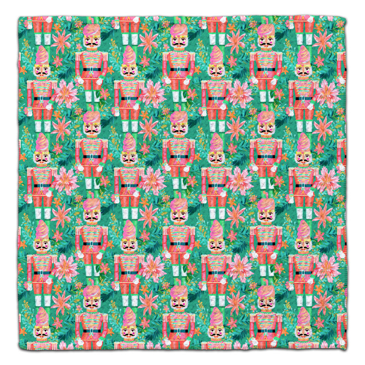 Nutcrackers Waffle Weave Washcloth