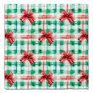 Christmas Bows Eco-Friendly Washcloth