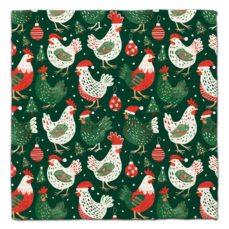Christmas Chickens Eco-Friendly Washcloth - CJ Bella Co.
