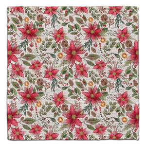 Victorian Pointsettia Eco-Friendly Washcloth - CJ Bella Co.