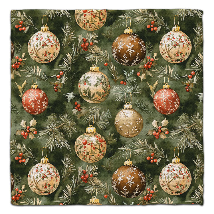 Ornaments Tradition on Pine Needles Eco-Friendly Washlcoth - CJ Bella Co.