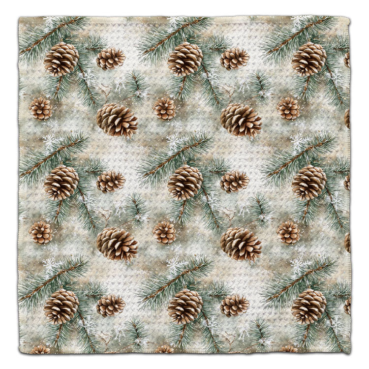 Pine  Cone & Snow Flake Eco-Friendly Washcloth - CJ Bella Co.