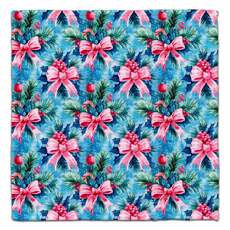 Bows, Berries & Candy Cane Eco-Friendly Washcloth